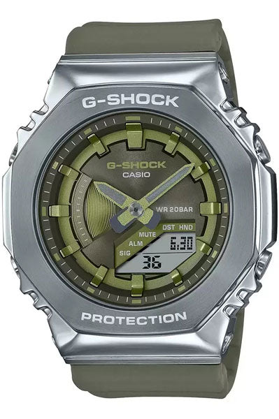 Casio Analog-Digital Green & Rubber Women's Watch G1163