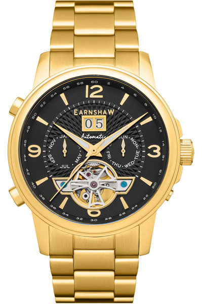 Earnshaw  Black & Stainless Steel Men's Watch ES 8177 77