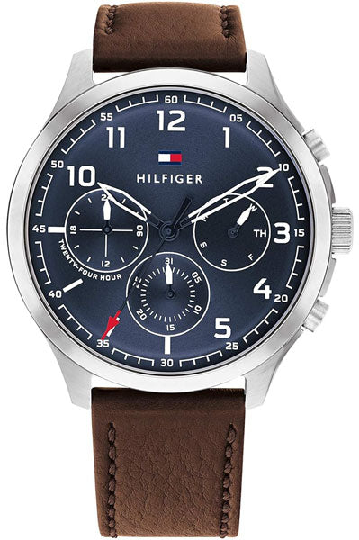 Multifunction Blue & Leather Men's Watch NDTH1791855