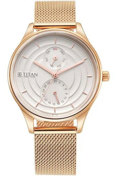 Neo Workdays Silver Dial Quartz Multifunction Stainless Steel Strap watch for Women