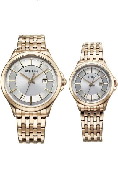 Analog Silver & Stainless Steel Couple' 9401194211WM01