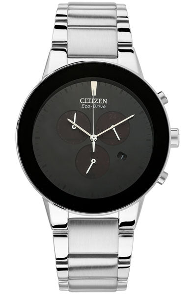 Citizen Analog Black & Stainless Steel Men's Watch AT2240 51E