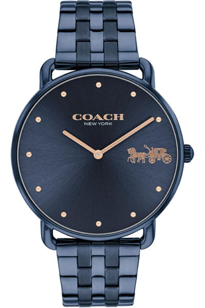 Coach Elliot Qtz Basic Blue Round Dial Women's Watch|Ionic Plated Blue Steel Material|Blue Color Band - 14504297