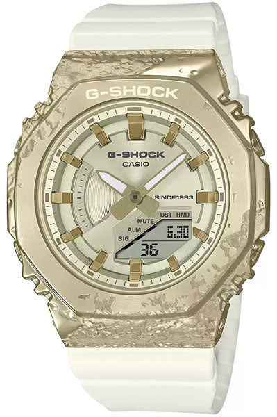 Casio Analog-Digital White & Resin Women's Watch G1358