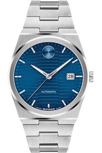 Movado Analog Blue & Stainless Steel Men' 3600940