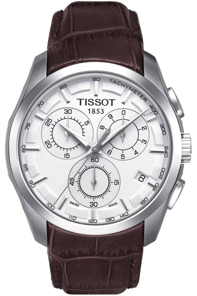 Silver & Leather Men's Watch T0356171603100