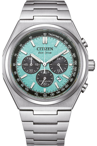 Citizen Chronograph Green & Titanium Men' CA4610 85M
