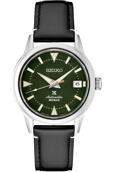 Seiko Analog green & Leather Men's Watch SPB245J1