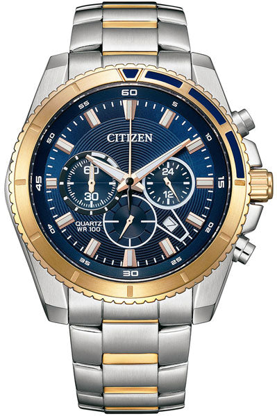 Citizen Analog Blue & Stainless Steel Men's Watch AN8206 53L