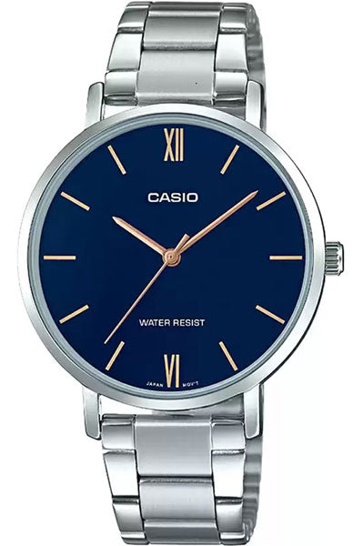 Casio Analog Blue & Stainless Steel Women's Watch A1623
