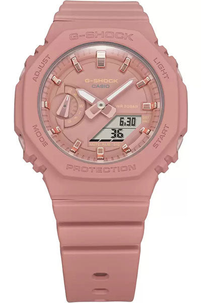 Casio Analog-Digital Pink & Resin Women's Watch G1108