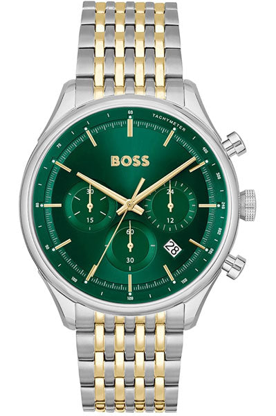 Hugo Boss Analog Green & Stainless Steel Men's Watch 1514081