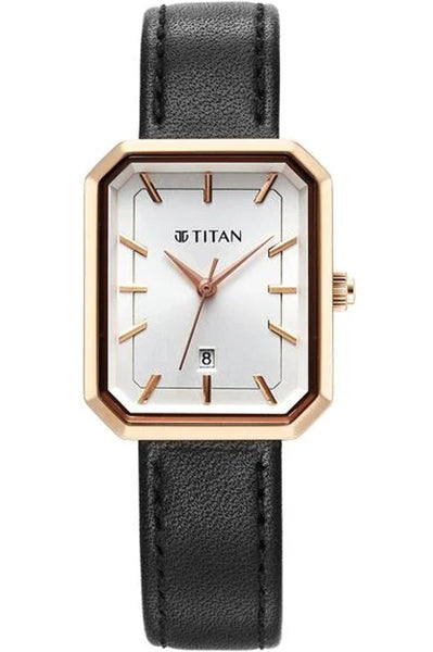 Analog Silver & Leather Women's Watch 95249WL01