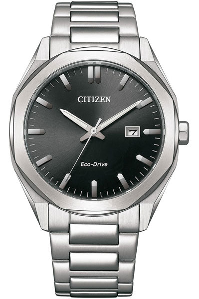 Citizen Analog Black & Stainless Steel Men's Watch BM7600 81E