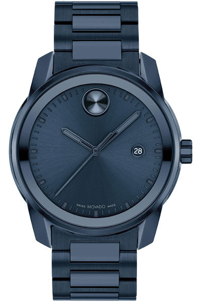 Movado Analog Blue & Stainless Steel Men's Watch 3600862