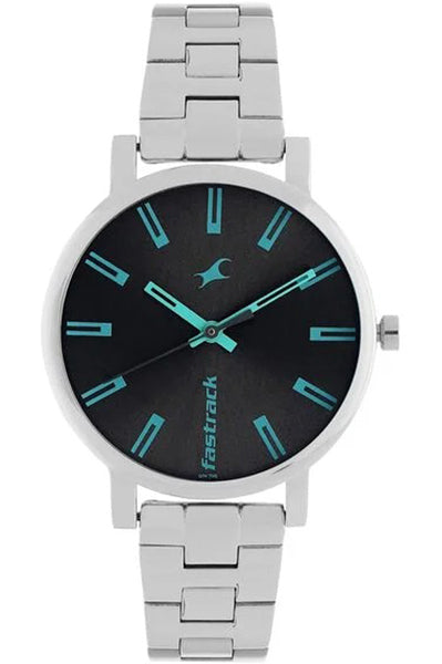Fastrack 0 Grey & Stainless Steel Women' NS68010SM04