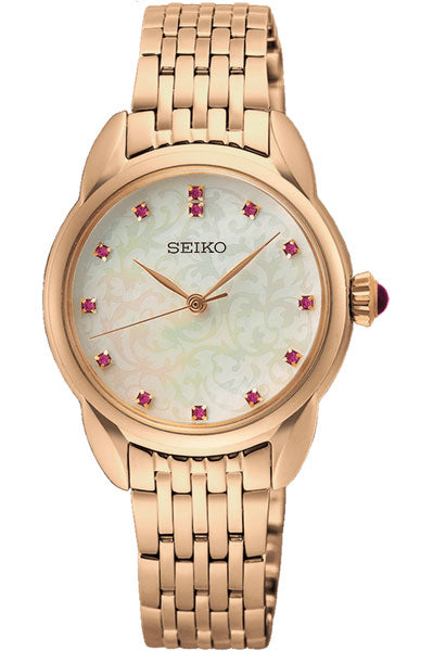 Seiko Analog Mother Of Pearl & Stainless Steel Women's Watch SUR564P1