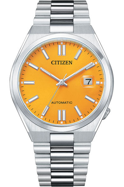 Citizen Analog Yellow & Stainless Steel Men's Watch NJ0150 81Z