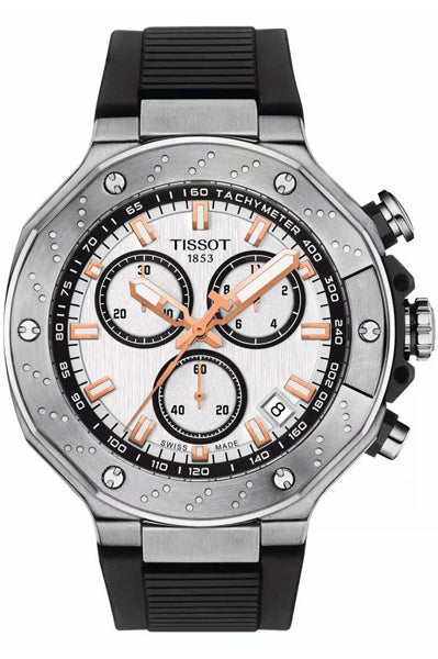 Tissot Chronograph White & Silicone Men' T1414171701100