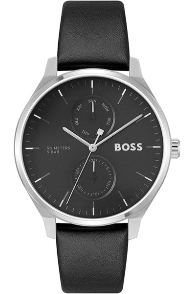 Hugo Boss Analog Black & Leather Men's Watch 1514102