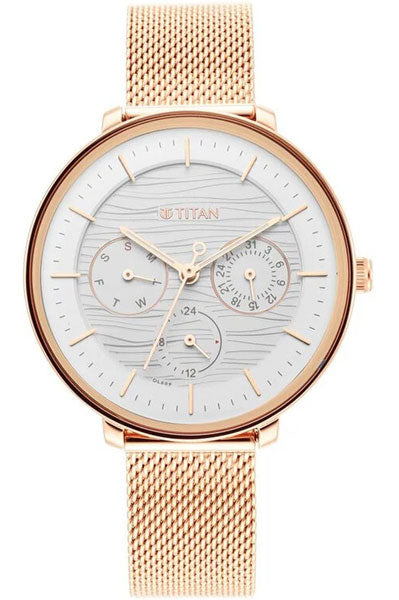 Womens's Svelte Silver: Multi-Function Watch Metal Strap NS2651WM02