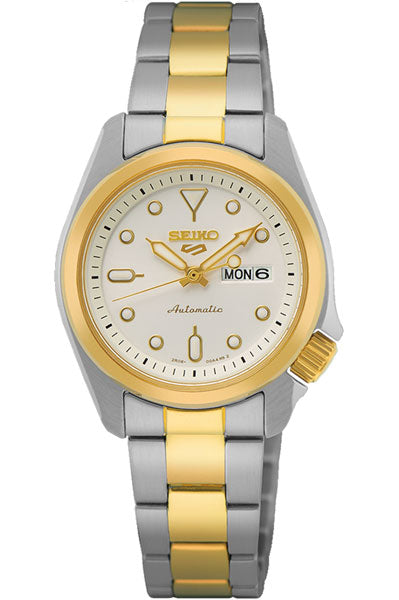 Seiko Analog white & Metal band Women's Watch SRE004K1