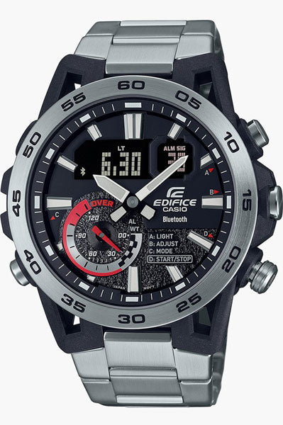 Casio Analog Black & Stainless Steel Men's Watch ED574