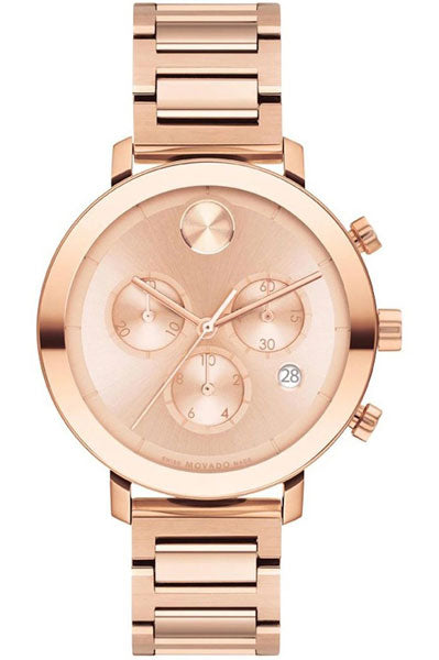 Movado  Rose Gold & Stainless Steel Women's Watch 3600886