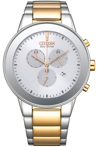Citizen Analog White & Stainless Steel Men's Watch AT2244 84A