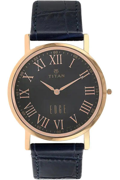 Analog Blue & Leather Men's Watch NP1595WL02