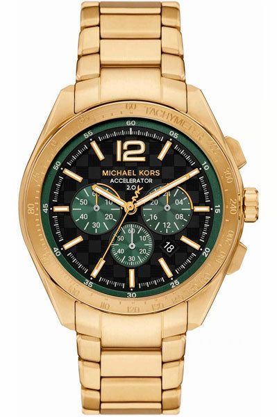 Michael Kors Chronograph Black & Stainless Steel Men's Watch MK9177