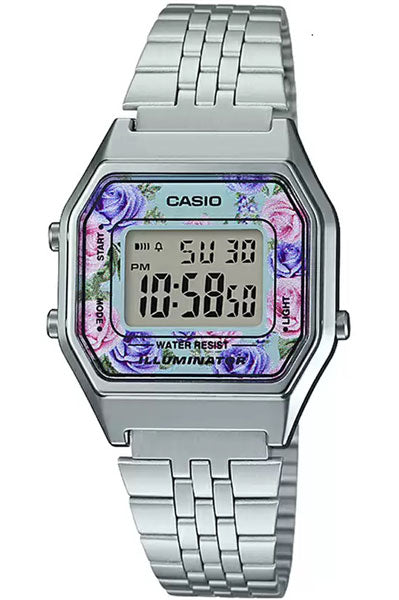 Casio Digital Silver & Stainless Steel Women's Watch D203