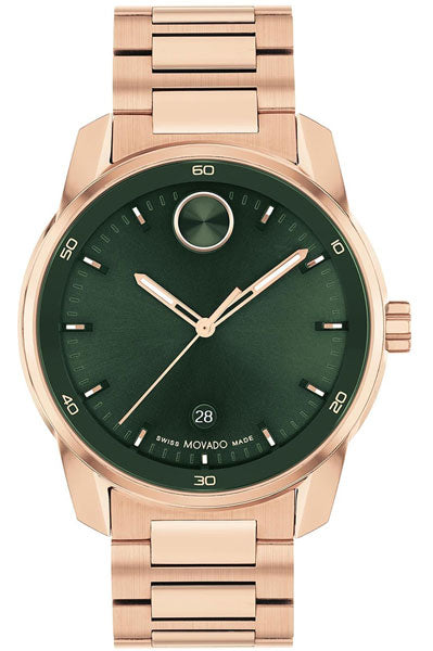 Movado Analog Green & Stainless Steel Men's Watch 3601138