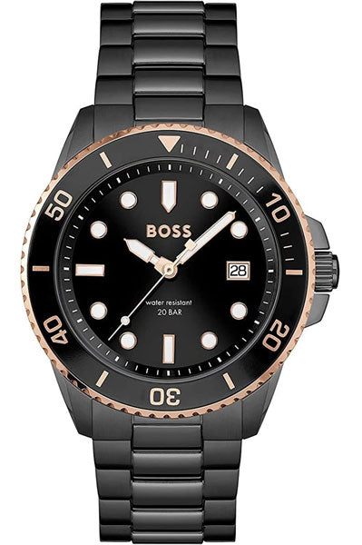 Hugo Boss Analog Black & Stainless Steel Men's Watch 1514013