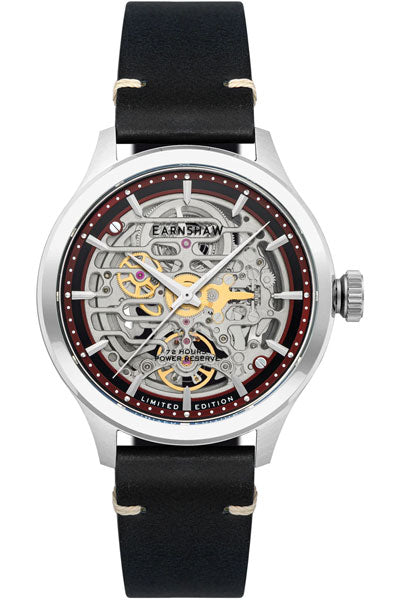 Earnshaw  Red & Leather Men's Watch ES 8229 03