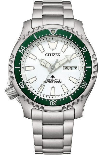 Citizen Automatic Gents Watch White Dial - NY0168-64A