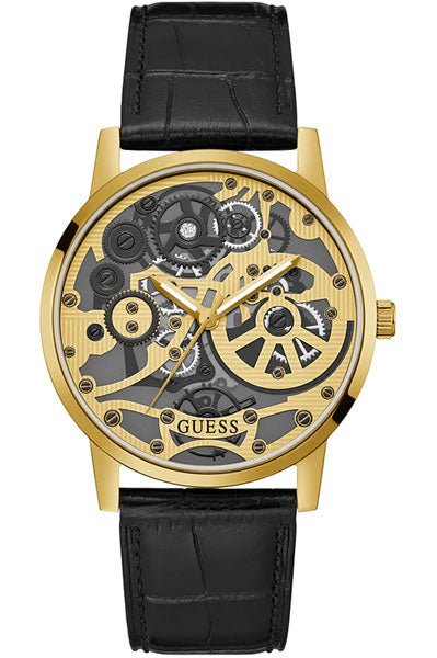 Guess Analog Gold & Leather Men's Watch GW0570G1