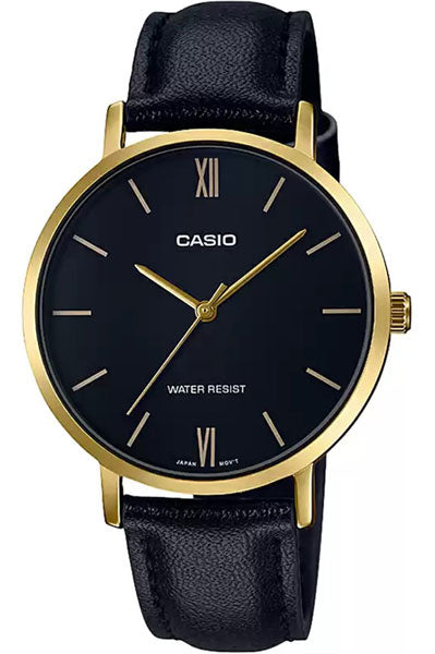 Casio Analog Black & Leather Women's Watch A1785