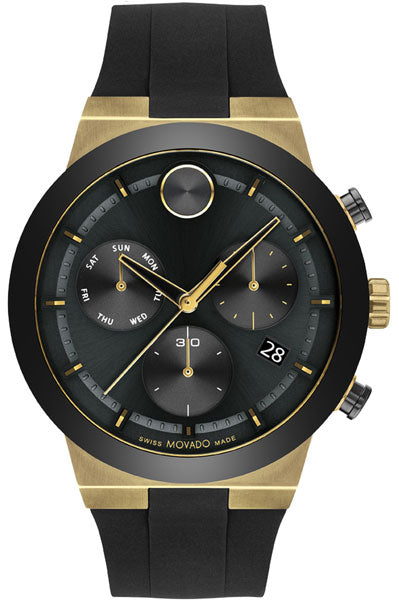 Movado Analog Black & Silicone Men's Watch 3600855