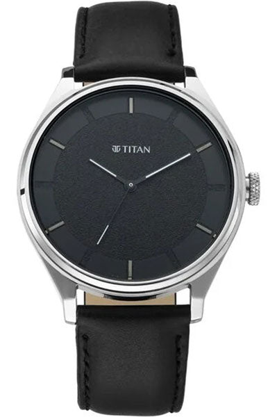 Men's Minimalist Zen Watch: Sleek Leather Strap with Contrast Hands