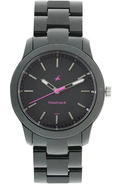 Fastrack Analog Black & Plastic Women' NS68006PP01