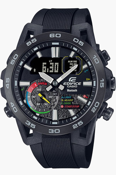 Casio Analog-Digital Black & Resin Men's Watch ED577