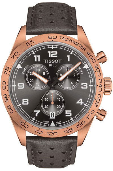 Grey & Leather Men's Watch T1316173608200