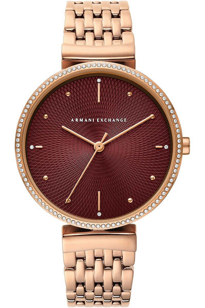 Armani Exchange Analog Red & Stainless Steel Women's Watch AX5912