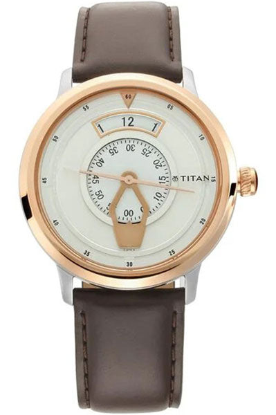 Maritime White Dial Analog Leather Strap Watch for Men