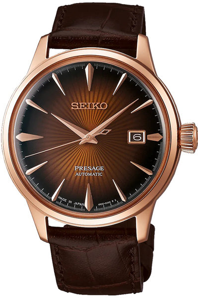 Seiko Analog Brown & Leather  Men' SRPK46J1