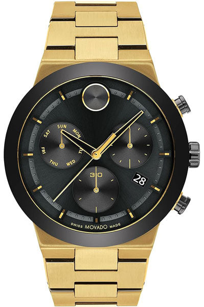 Movado Analog Black & Stainless Steel Men's Watch 3600858