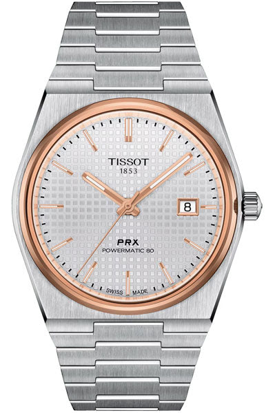 Silver & Stainless Steel Men's Watch T1374072103100