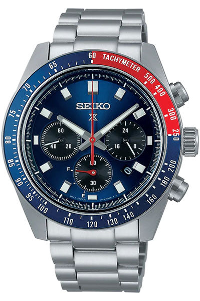 Seiko Chronograph Blue & Metal band Men's Watch SSC913P1