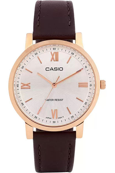 Casio Analog white & Leather Women's Watch A2163